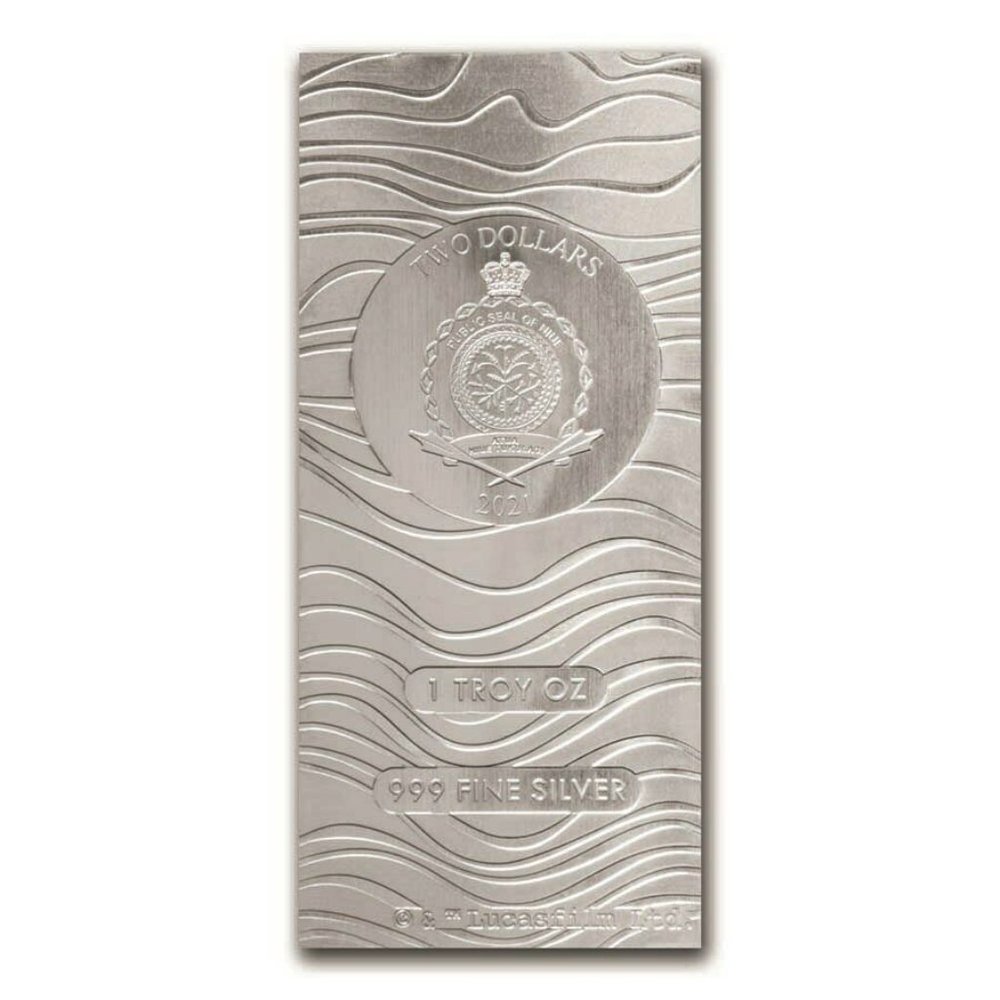 Mandalorian BESKAR Bar 1oz Silver Lucas Film Ltd Officially Licensed wit…